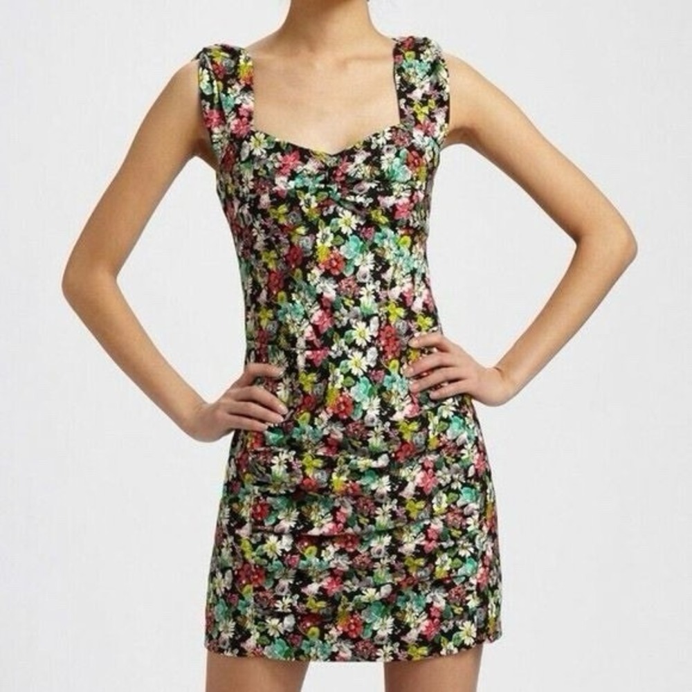 nanette‎ leopore ruched lollipop dress 0 Wiggle Floral Coquette Girly Bodycon